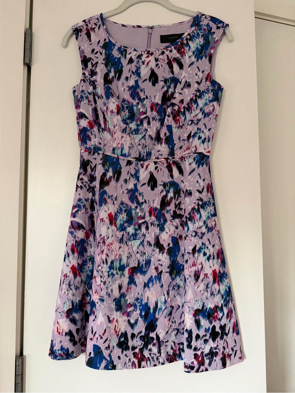 J. Crew Lavender Multi-Color Mini Dress